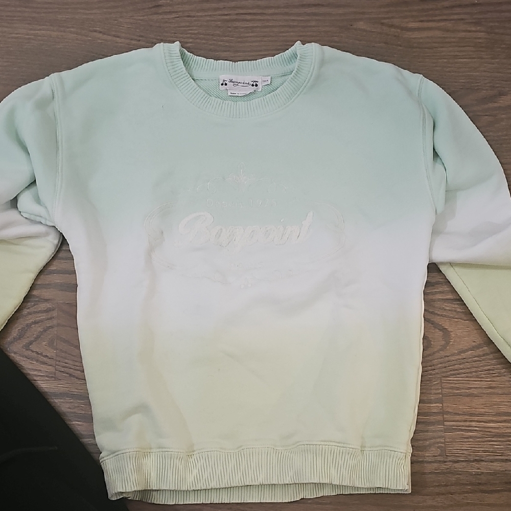 Bonpoint Pastel Green Gradient Sweatshirt